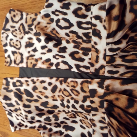 Boston Proper Fit & Flare Animal Print Sleeveless Dress Size 18 - Picture 8 of 12